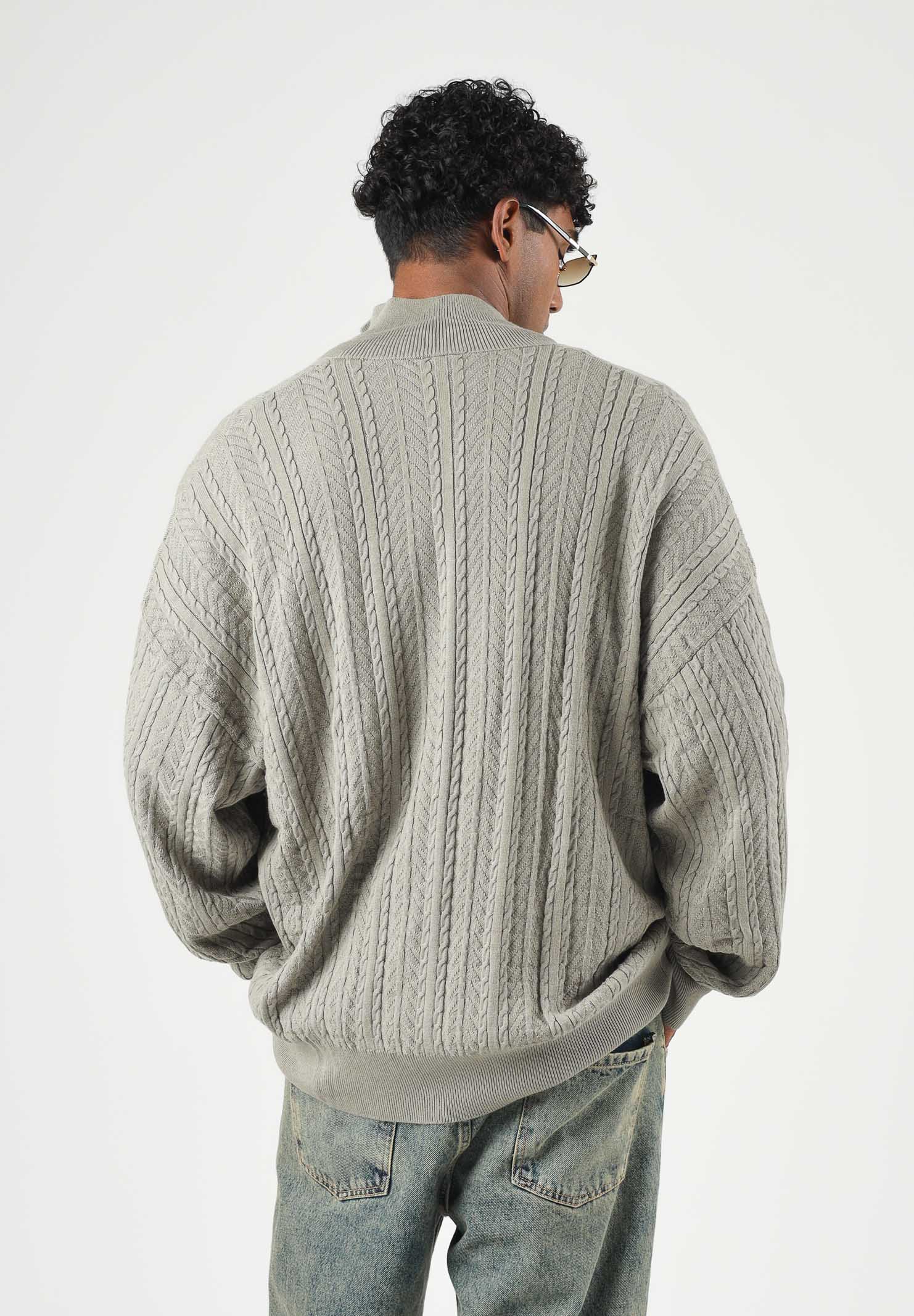 ADIDAS ORIGINALS Cardigan FTRACK TOP FIREBIRD Silver Pebble verde per uomo e donna con lavorazione a trecce KR9761 . ADIDAS ORIGINALS 