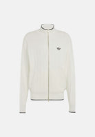 ADIDAS ORIGINALS Cardigan CABLE KNIT FIREBIRD bianco da uomo con lavorazione a trecce KR9762 . ADIDAS ORIGINALS 