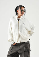 ADIDAS ORIGINALS Cardigan TRACK TOP FIREBIRD bianco da uomo e da donna  con lavorazione a trecce KR9762 . ADIDAS ORIGINALS 