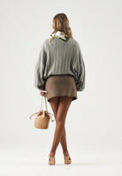 ADIDAS ORIGINALS Maglia CABLE KNIT Silver Pebble Beige da uomo e donna con lavorazione a trecce KR9767 . ADIDAS ORIGINALS 