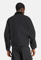ADIDAS ORIGINALS Giubbotto PREMIUM ESSENTIALS bomber nero da uomo con logo trefoi ricamato KS1615 . ADIDAS ORIGINALS 