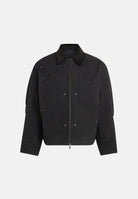 ADIDAS ORIGINALS Giubbotto PREMIUM ESSENTIALS bomber nero da uomo con logo trefoi ricamato KS1615 . ADIDAS ORIGINALS 
