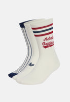 ADIDAS ORIGINALS  calzini Retro Sport Crew Socks 2 Pairs Cloud White/Night Indigo/Team Victory Red bianchi, blu navy e rossi unisex KS2247 . ADIDAS ORIGINALS 