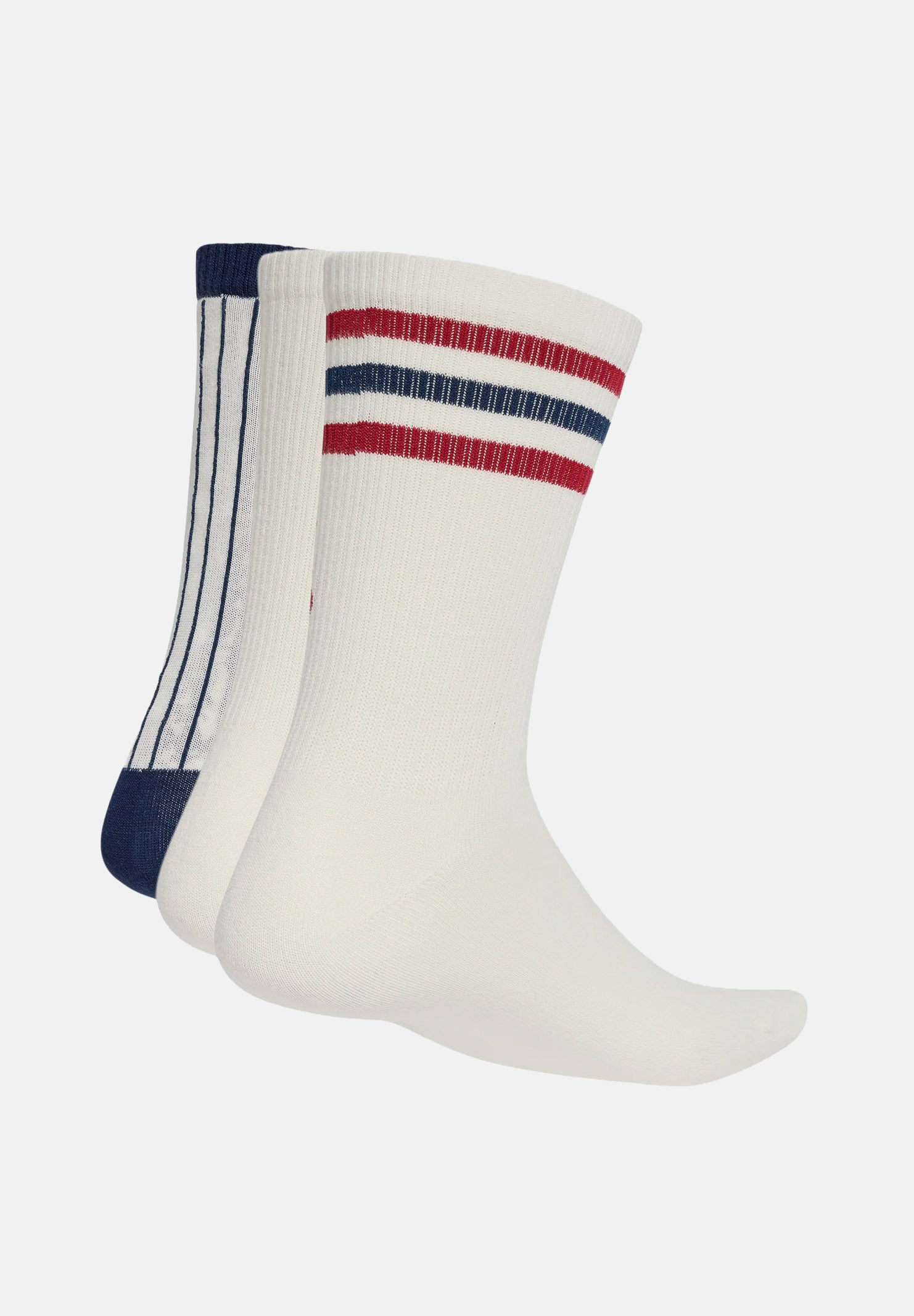 ADIDAS ORIGINALS  calzini Retro Sport Crew Socks 2 Pairs Cloud White/Night Indigo/Team Victory Red bianchi, blu navy e rossi unisex KS2247 . ADIDAS ORIGINALS 