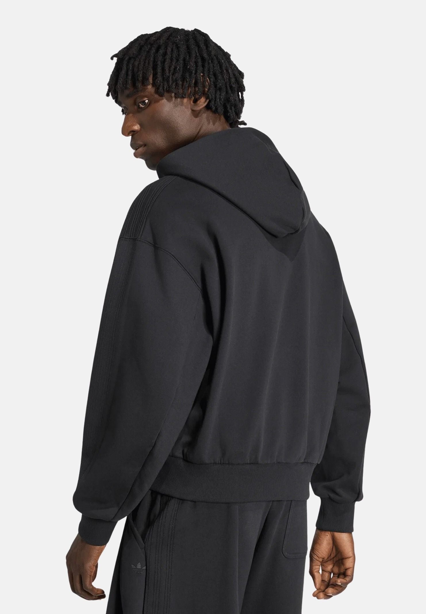 ADIDAS ORIGINALS Felpa PREMIUM ESSENTIALS nera da uomo con cappuccio KS4102 . ADIDAS ORIGINALS 