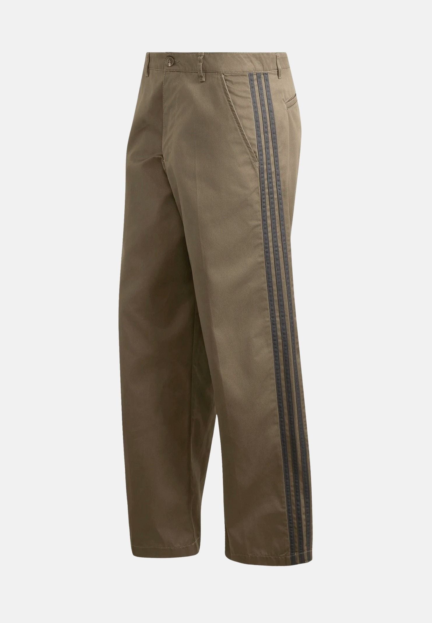 ADIDAS ORIGINALS Pantaloni 3-STRIPES PLEATED branch-marrone da uomo KS4129 . ADIDAS ORIGINALS 
