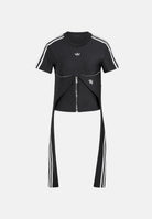 ADIDAS ORIGINALS T-shirt manica corta ADIDAS X MIA MARQUEZ nera da donna con design effetto corsetto KS4162 . ADIDAS ORIGINALS 
