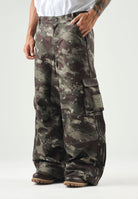 ADIDAS ORIGINALS Jeans i CAMO PANTS  verde oliva per uomo e donna con fantasia camouflage. KS4230 . ADIDAS ORIGINALS 