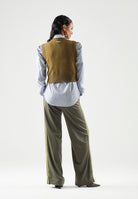 ADIDAS ORIGINALS Pantaloni FIREBIRD LOOSE TRACK PANTS verde olive da donna con 3-stripes iconiche KS4664 . ADIDAS ORIGINALS 