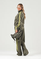ADIDAS ORIGINALS Pantalone sportivo FIREBIRD LOOSE TRACK PANTS verde oliva per uomo e donna con 3-stripes iconiche KS4664 . ADIDAS ORIGINALS 
