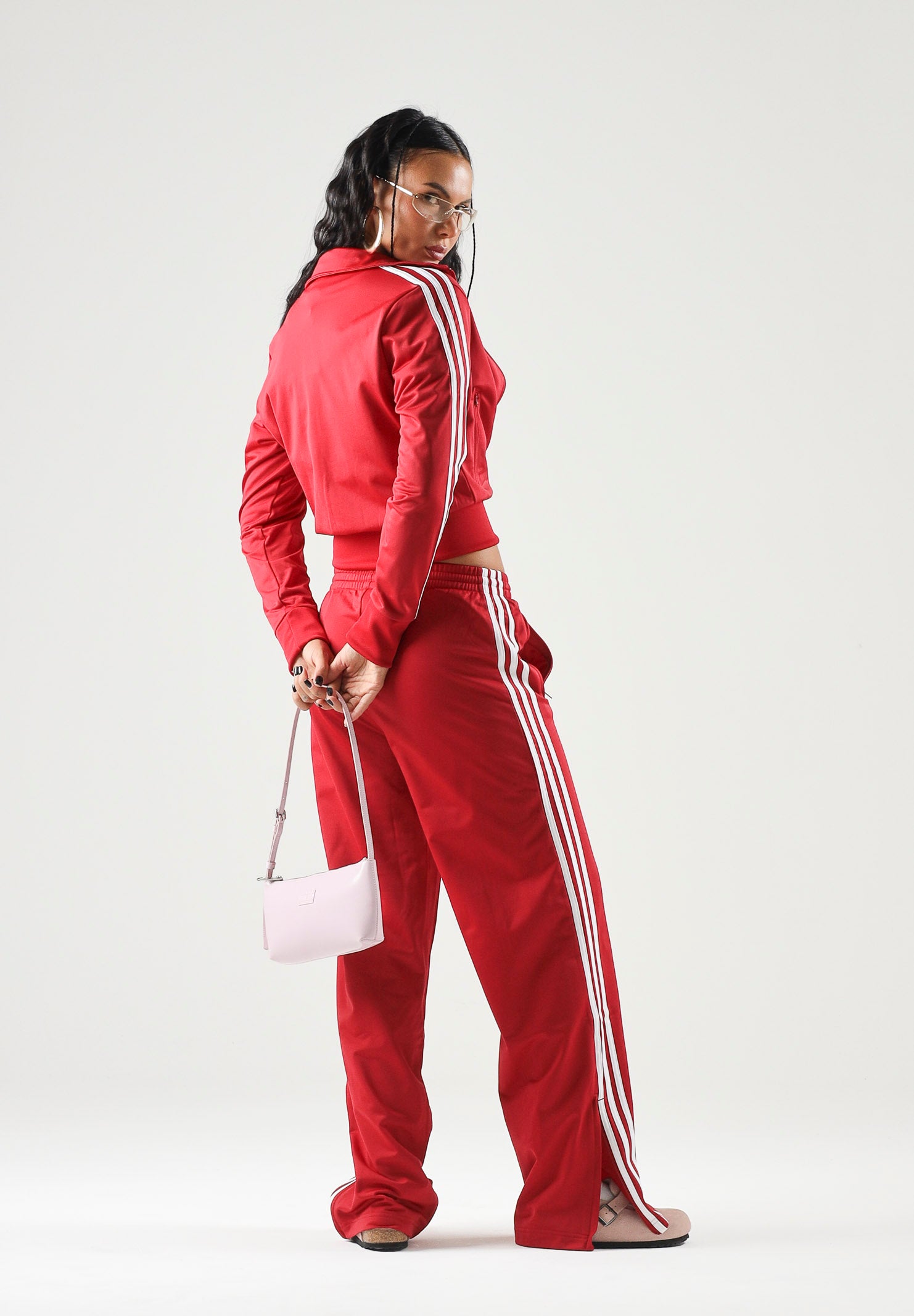 ADIDAS ORIGINALS Pantaloni FIREBIRD LOOSE TRACK PANTS Team Victory Red rosso da donna KS4670 . ADIDAS ORIGINALS 