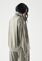 ADIDAS ORIGINALS Felpa con zip FIREBIRD verde fango per uomo e donna con colletto alto e bande laterali coordinate. KS4679 . ADIDAS ORIGINALS 