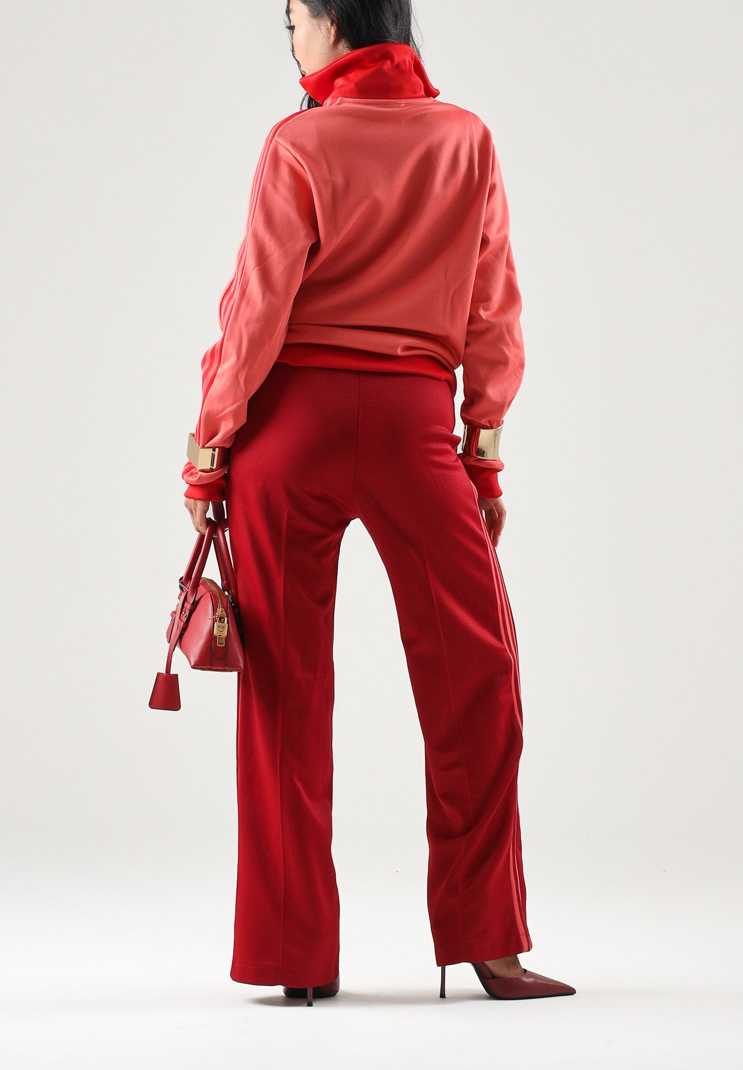ADIDAS ORIGINALS Pantaloni BECKENBAUER Team Victory Red-rosso da donna con logo Trefoil. KS4738 . ADIDAS ORIGINALS 