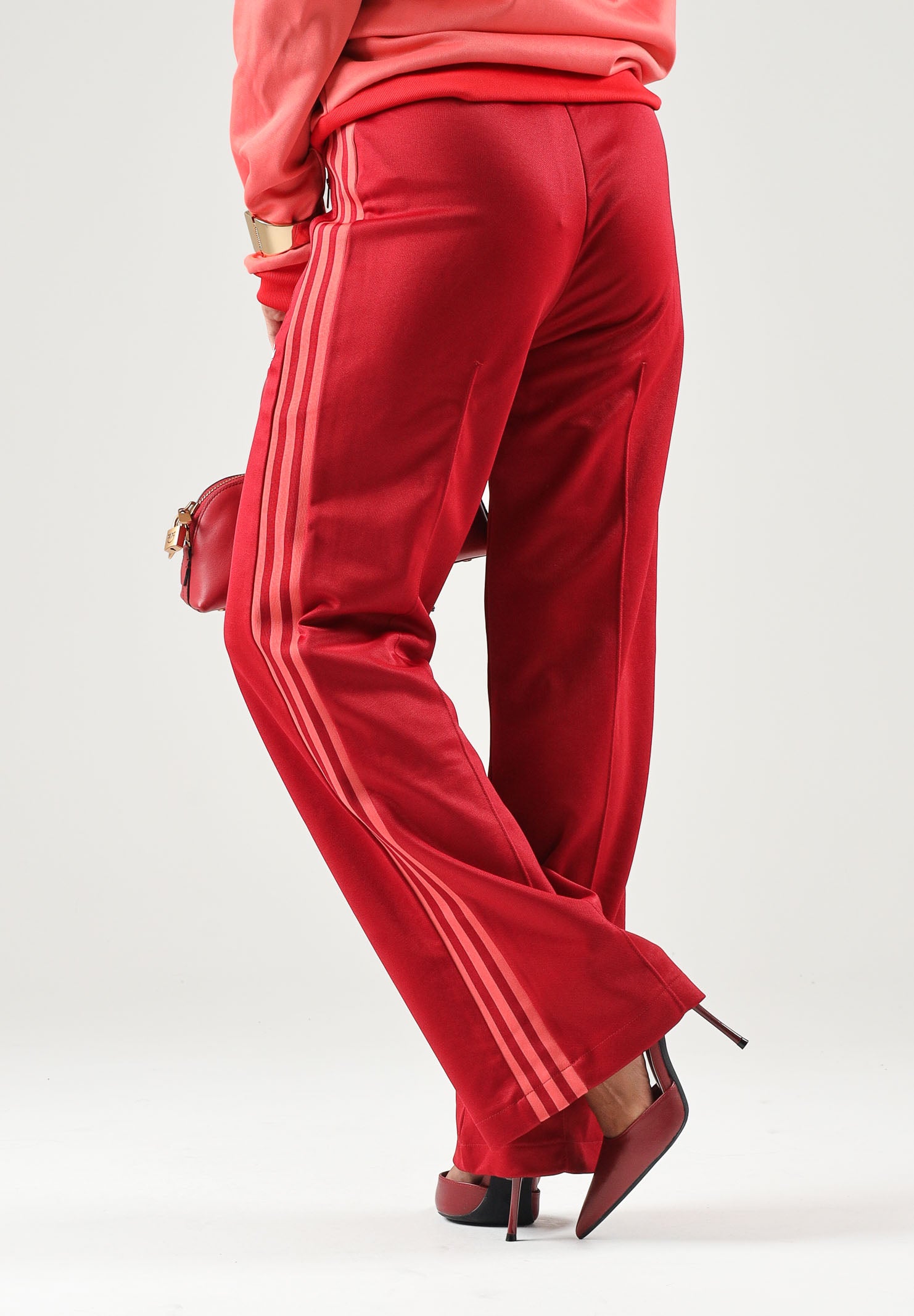 ADIDAS ORIGINALS Pantaloni BECKENBAUER Team Victory Red-rosso da donna con logo Trefoil. KS4738 . ADIDAS ORIGINALS 