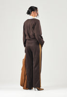 ADIDAS ORIGINALS Pantaloni FIREBIRD Auburn-marrone per uomo e donna con logo iconico laterale KS4741 . ADIDAS ORIGINALS 