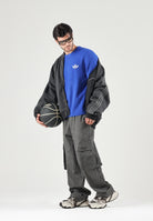ADIDAS ORIGINALS Maglia girocollo TREFOIL ESSENTIALS FULLY blu per  uomo e donna con logo iconico KS4890 . ADIDAS ORIGINALS 