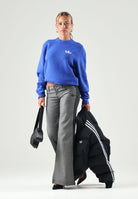 ADIDAS ORIGINALS Maglione girocollo TREFOIL ESSENTIALS FULLY blu per  uomo e donna con logo iconico KS4890 . ADIDAS ORIGINALS 