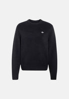 ADIDAS ORIGINALS Maglia TREFOIL ESSENTIALS FULLY nero da uomo con logo iconico KS4891 . ADIDAS ORIGINALS 