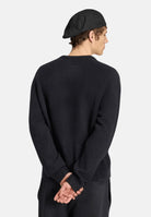 ADIDAS ORIGINALS Maglia TREFOIL ESSENTIALS FULLY nero da uomo con logo iconico KS4891 . ADIDAS ORIGINALS 