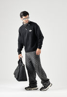 ADIDAS ORIGINALS Maglione girocolloTREFOIL ESSENTIALS FULLY nero per uomo e donna con logo iconico KS4891 . ADIDAS ORIGINALS 