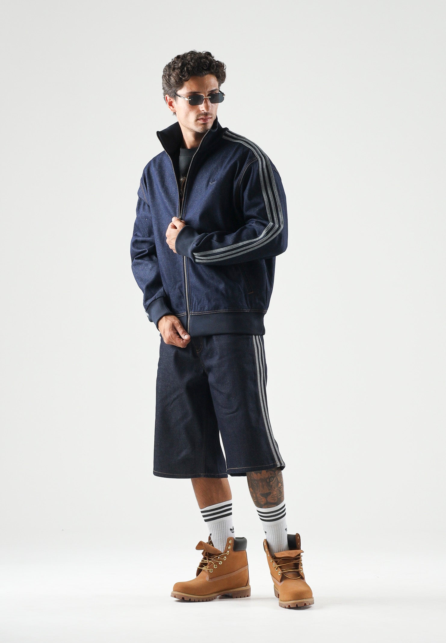 ADIDAS ORIGINALS Giubbotto FIREBIRD ADICOLOR indigo blu da uomo con 3-Stripes sulle maniche. KS4971 . ADIDAS ORIGINALS 