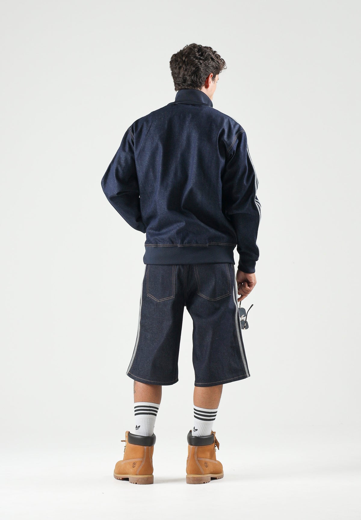 ADIDAS ORIGINALS Giubbotto di jeans FIREBIRD ADICOLOR indigo blu per uomo e donna con 3-Stripes sulle maniche. KS4971 . ADIDAS ORIGINALS 