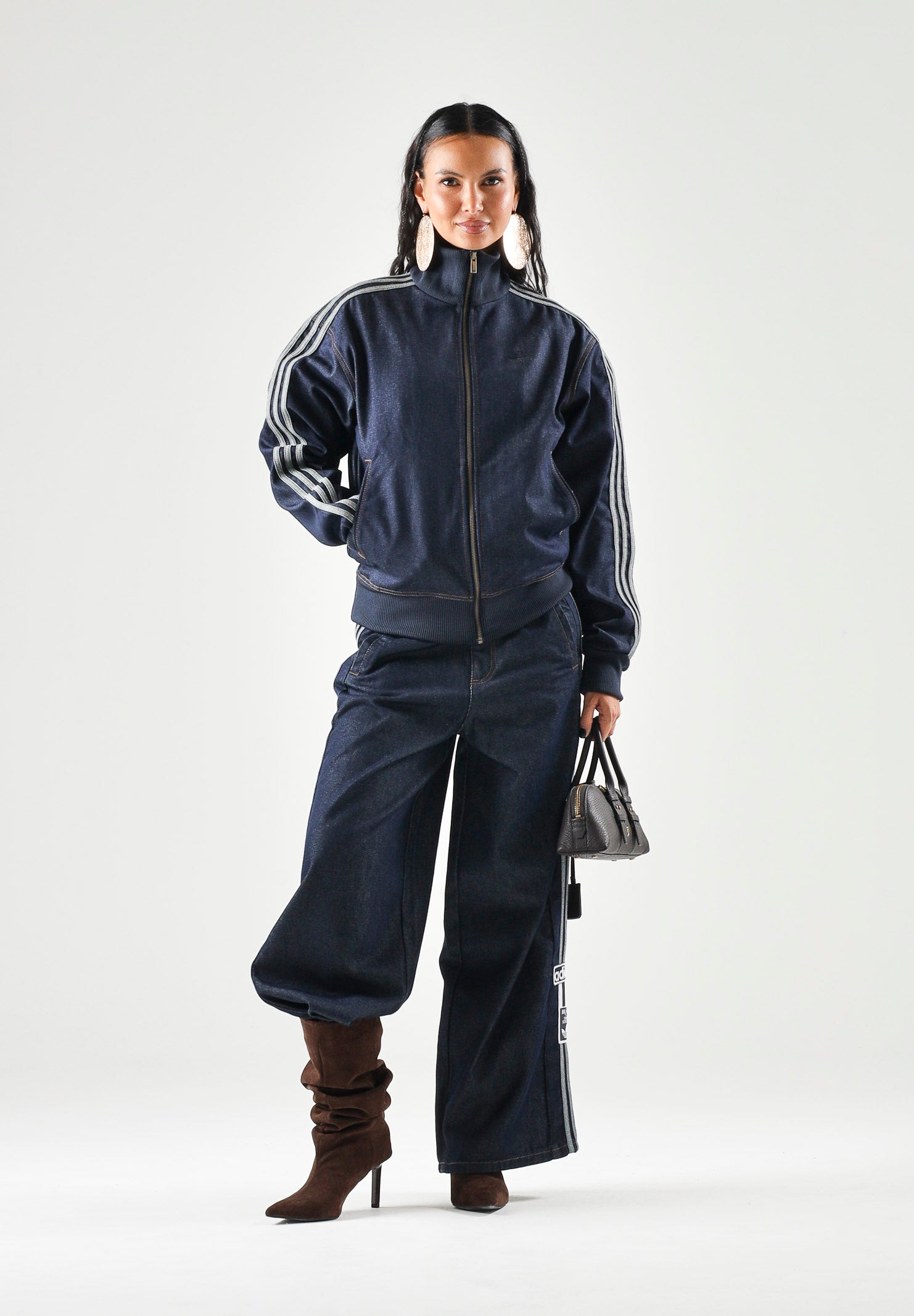 ADIDAS ORIGINALS Giubbotto FIREBIRD ADICOLOR indigo blu da uomo con 3-Stripes sulle maniche. KS4971 . ADIDAS ORIGINALS 