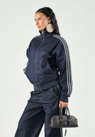 ADIDAS ORIGINALS Giubbotto FIREBIRD ADICOLOR indigo blu da uomo con 3-Stripes sulle maniche. KS4971 . ADIDAS ORIGINALS 