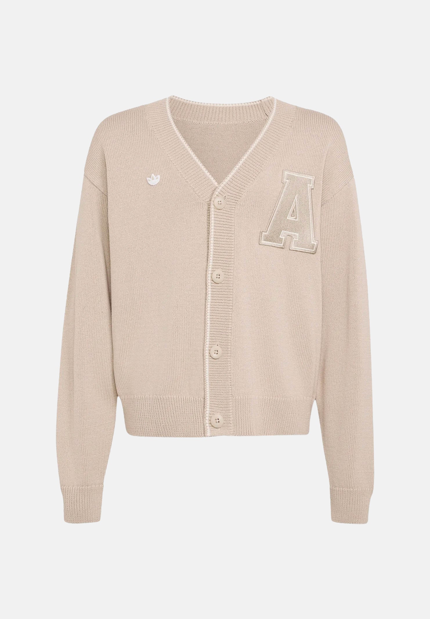 ADIDAS ORIGINALS Cardigan Boxy Striped colore Khaki Three, beige, da unisex bambino. KS6637 . ADIDAS ORIGINALS 