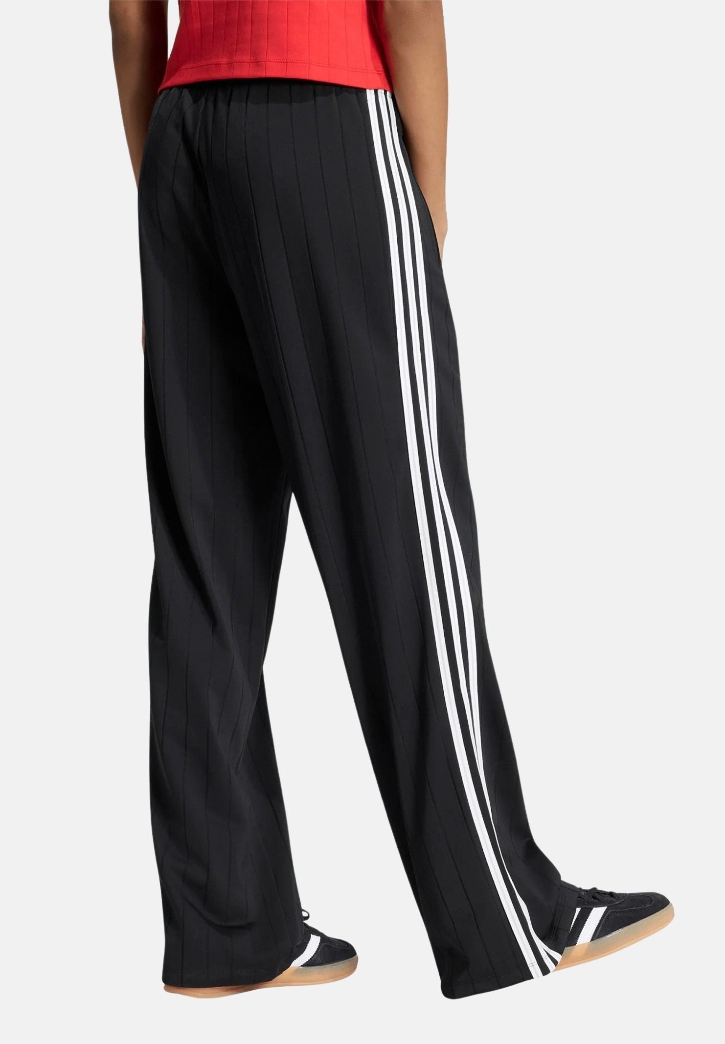 ADIDAS ORIGINALS Pantalone PINSTRIPE FIREBIRD nero da donna con motivo gessato KS6787 . ADIDAS ORIGINALS 