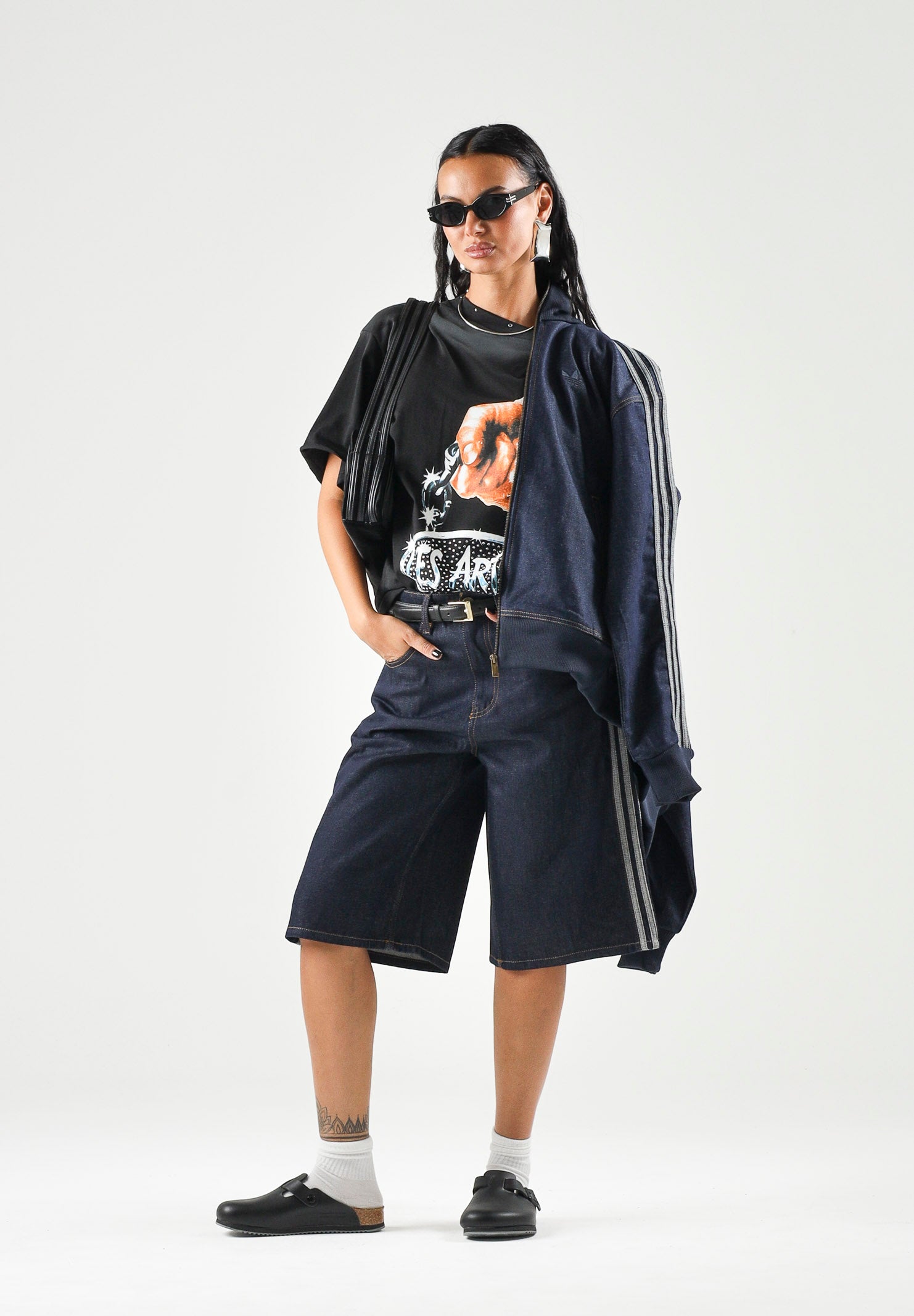 ADIDAS ORIGINALS Shorts FIREBIRD ADICOLOR JORTS indig blu per uomo e donna con iconiche 3-stripes KS6882 . ADIDAS ORIGINALS 