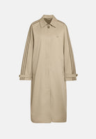 ADIDAS ORIGINALS  Trench  MAC COAT Khaki beige da donna con taglio lungo e vestibilità ampia. KS7333 . ADIDAS ORIGINALS 