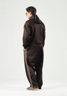 ADIDAS ORIGINALS Felpa ADICOLOR SPACER OVERSIZED Aurora Coffee marrone da uomo con cappuccio KS7426 . ADIDAS ORIGINALS 