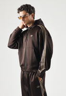 ADIDAS ORIGINALS Felpa ADICOLOR SPACER OVERSIZED Aurora Coffee marrone da uomo con cappuccio KS7426 . ADIDAS ORIGINALS 