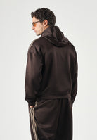 ADIDAS ORIGINALS Felpa ADICOLOR SPACER OVERSIZED Aurora Coffee marrone da uomo con cappuccio KS7426 . ADIDAS ORIGINALS 