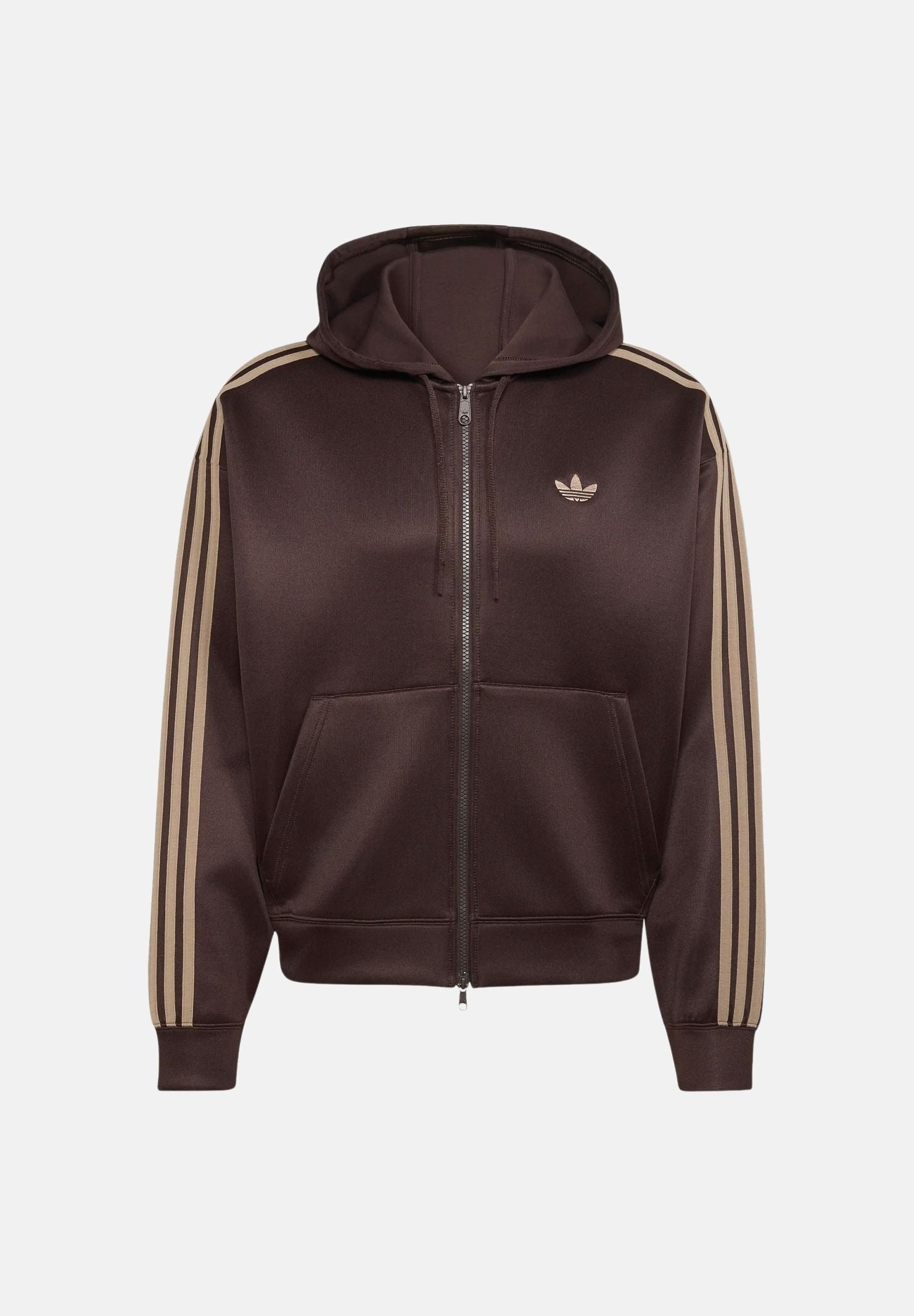 ADIDAS ORIGINALS Felpa ADICOLOR SPACER OVERSIZED Aurora Coffee marrone da uomo con cappuccio KS7426 . ADIDAS ORIGINALS 