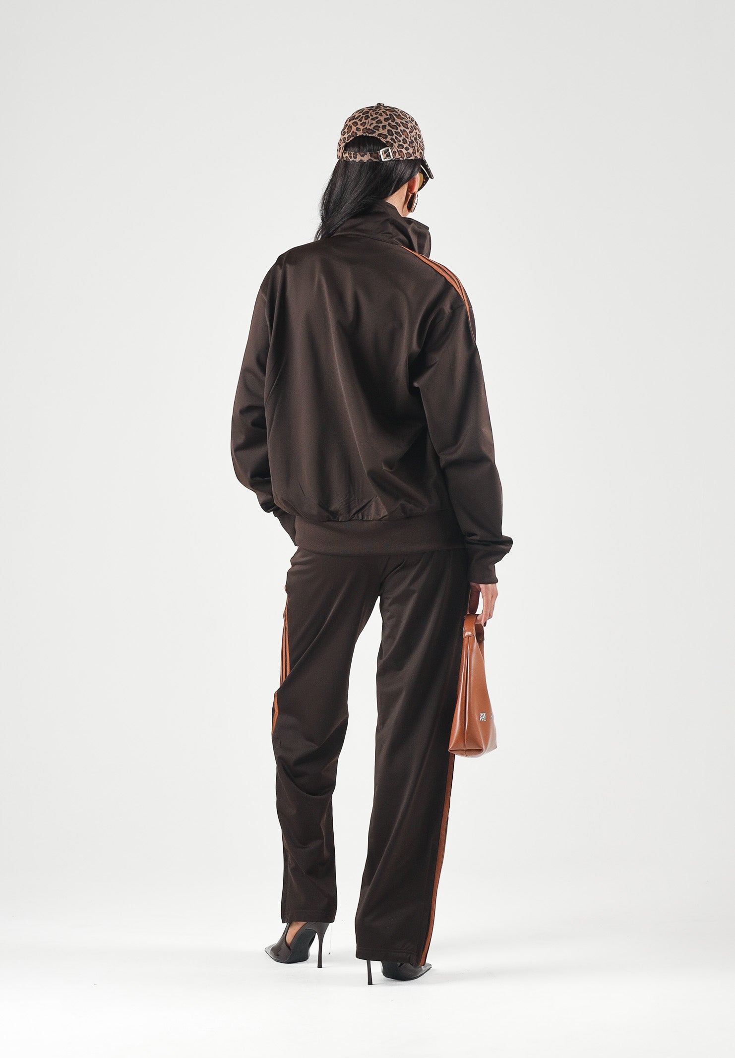 ADIDAS ORIGINALS Felpa con zip FIREBIRD TRACK JACKET Aurora Coffee marrone scuro per uomo e donna effetto acetato KS7464 . ADIDAS ORIGINALS 