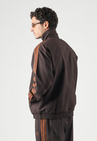 ADIDAS ORIGINALS Giacca FIREBIRD WOVEN T Aurora Coffee-marrone da uomo con logo Trefoil ricamato. KS7492 . ADIDAS ORIGINALS 