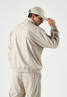 ADIDAS ORIGINALS Felpa FIREBIRD WOVEN con zip kaki beige da uomo<BR/> KS7494 . ADIDAS ORIGINALS 