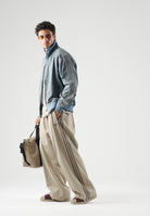 ADIDAS ORIGINALS Pantaloni OVERSIZED khaki beige da uomo con iconiche 3 stripes KS7527 . ADIDAS ORIGINALS 