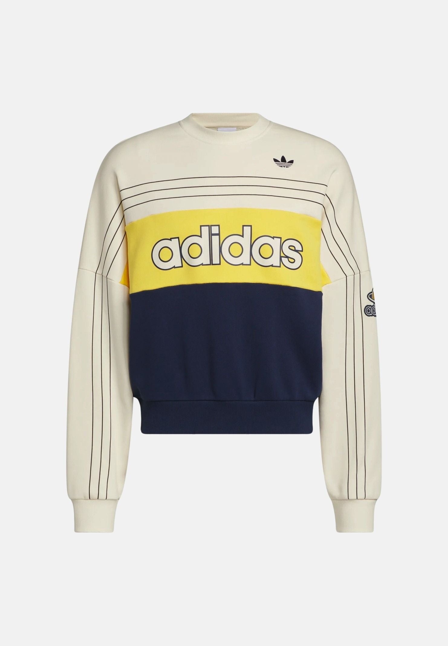 ADIDAS ORIGINALS Felpa ORIGINALS CREWNECK Cream White-vaniglia per uomo e donna KS8191 . ADIDAS ORIGINALS 