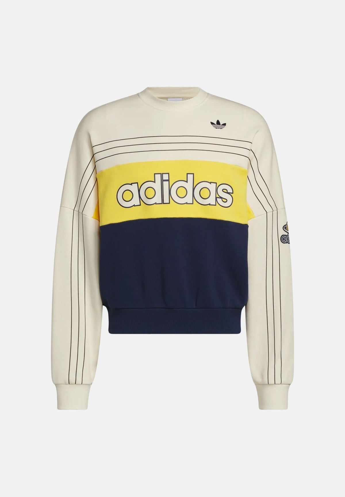 ADIDAS ORIGINALS Felpa girocollo ORIGINALS CREWNECK Cream White-vaniglia per uomo e donna KS8191 . ADIDAS ORIGINALS 