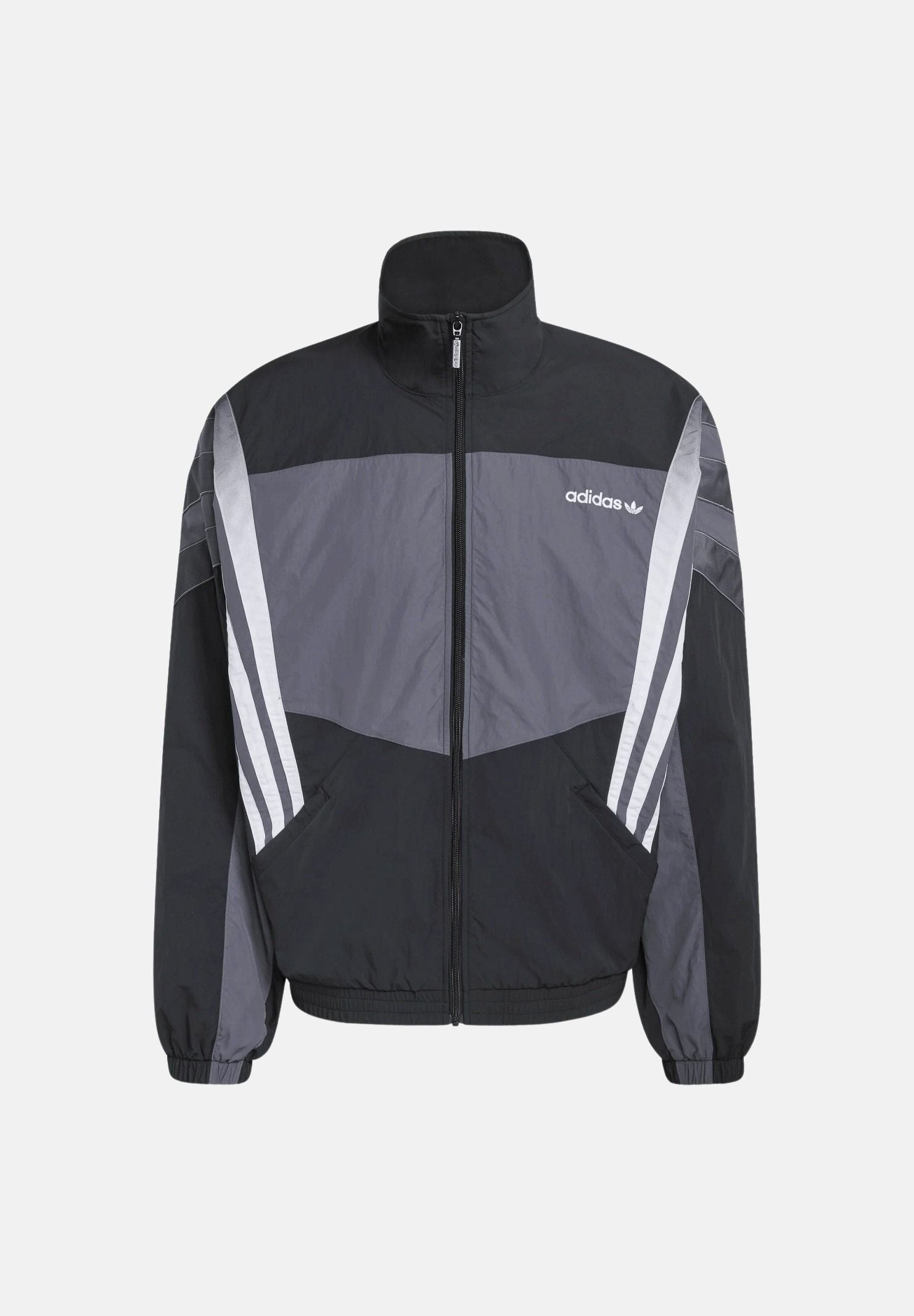 ADIDAS ORIGINALS Giacca a vento SANTIAGO nera e grigia da uomo KS8326 . ADIDAS ORIGINALS 