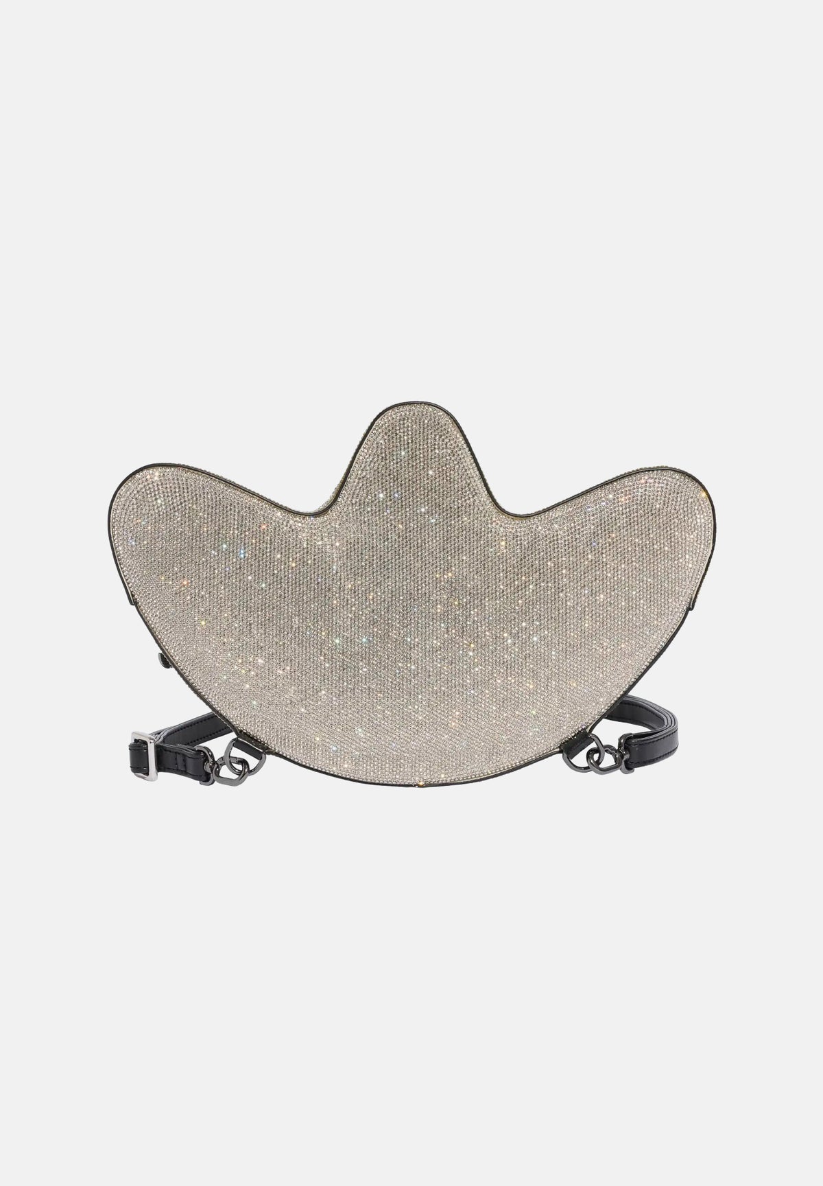ADIDAS ORIGINALS Borsa mini TRIFOGLIO CON STRASS Silver-argento da donna con rifinitura in strass KS9294 . ADIDAS ORIGINALS 