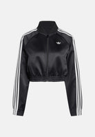 ADIDAS ORIGINALS Giacca SATIN SST in raso nera da donna con 3-Stripes bianche a contrasto. KS9371 . ADIDAS ORIGINALS 