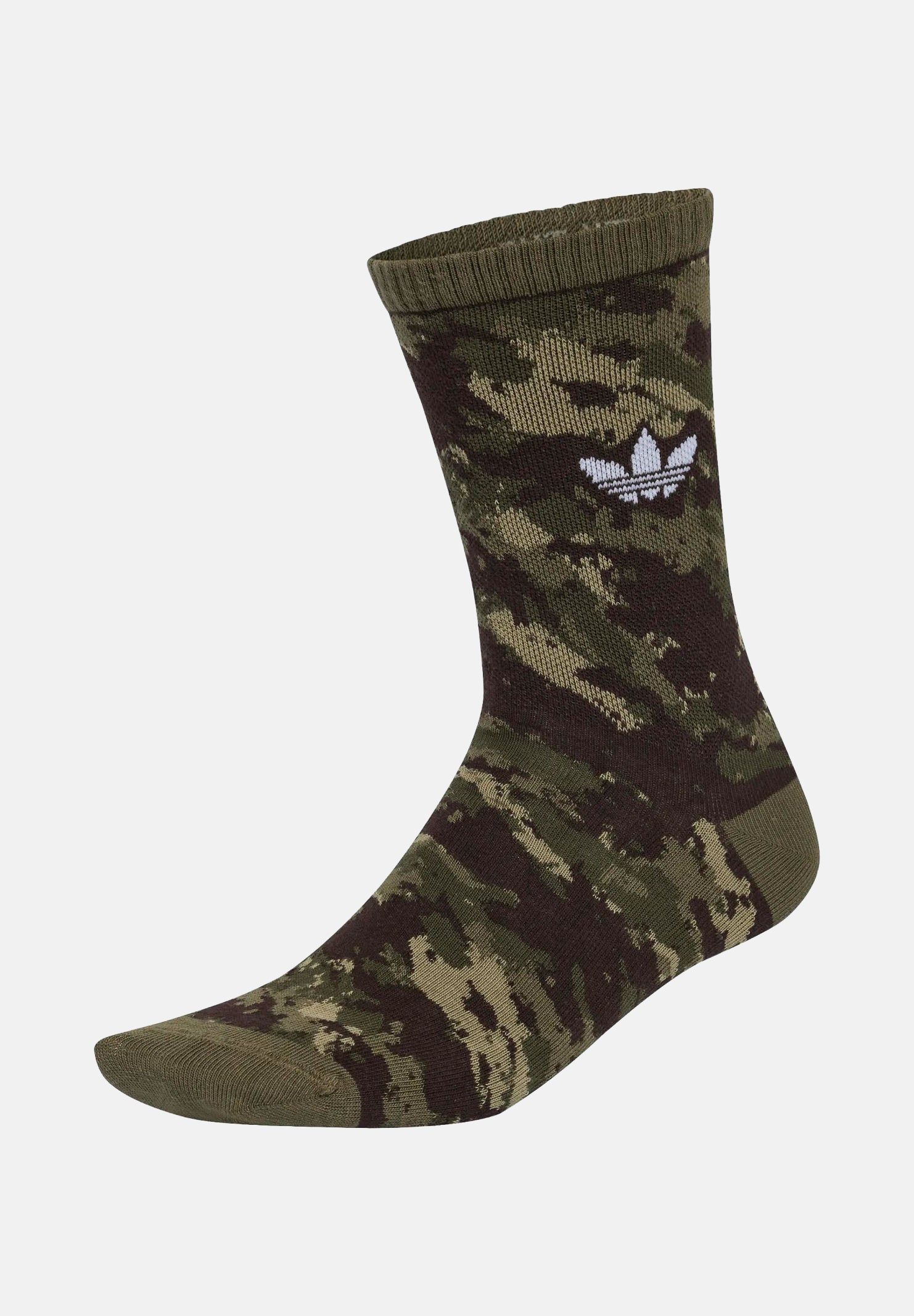 ADIDAS ORIGINALS  calzini Camo Crew Sock 2 Pairs Olive Strata/Aurora Coffee verde oliva e marrone unisex KS9434 . ADIDAS ORIGINALS 