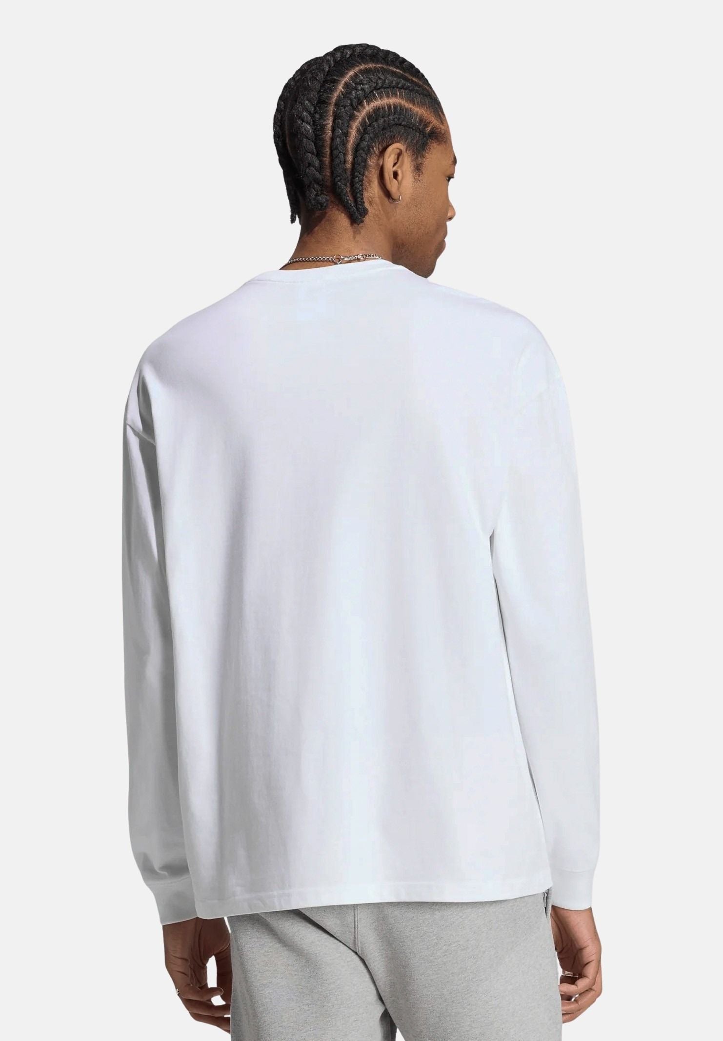 ADIDAS ORIGINALS T-shirt TREFOIL ESSENTIALS bianco da uomo con logo iconico KS9802 . ADIDAS ORIGINALS 