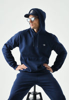 ADIDAS ORIGINALS Felpa ESSENTIALS NIGHT indigo blu notte da uomo<BR/> KS9804 . ADIDAS ORIGINALS 