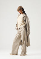 ADIDAS ORIGINALS Pantaloni 3 STRIPES PLEATED PANTS khaki beige da donna KS9949 . ADIDAS ORIGINALS 