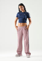 ADIDAS ORIGINALS T-shirt PINSTRIPE SLIM indigo-blu da donna con motivo gessato KS9992 . ADIDAS ORIGINALS 